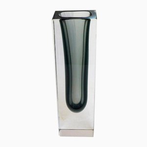 Vase in Gray Lined Glass, 1970s