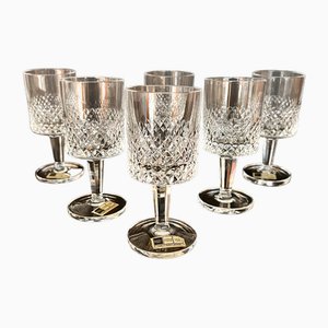Lead Crystal Wine Glasses with Diamond Pattern from Barthmann, West Germany, 1970s, Set of 6
