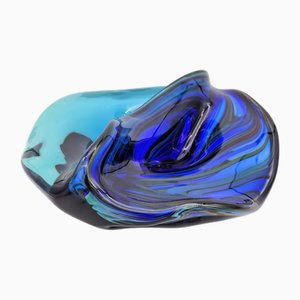 Large Shaped Murano Glass Bowl by Davide Dona, 1980s