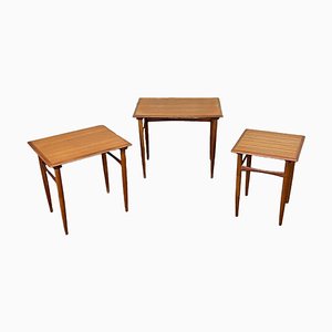 Tavolini ad incastro in teak di Skovmand & Andersen, anni '70, set di 3