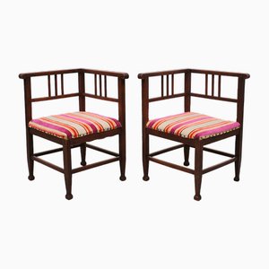Set of Amsterdam School Corner Chairs, the Netherlands, 1920s