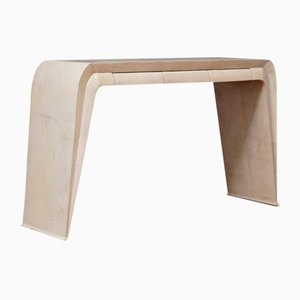 Mid-Century Italian Goatskin Console Table, 1990s