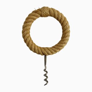 Mid-Century French Rope Corkscrew attributed to Adrien Audoux & Frida Minet, 1950s