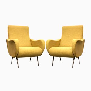 Italian Lady Lounge Chairs attributed to Marco Zanuso, 1960s, Set of 2