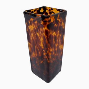 Glass Vase in Murano Amber Tortoise Scales