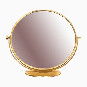 Modern Swedish Brass Table Mirror, 1950s