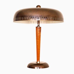 Lámpara de mesa Grace sueca grande atribuida a Harald Elof Notini para Böhlmarks, años 30