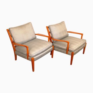 Fauteuils Modèle Löven en Hêtre par Arne Norell, Suède, 1960s, Set de 2