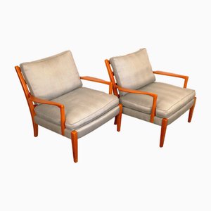 Swedish Beech Armchairs Model Löven by Arne Norell, 1960s, Set of 2