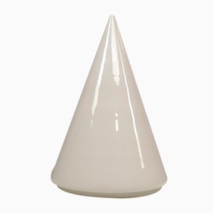 Lampes Cone Vintage en Verre Opail, 1970s