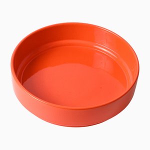 Italian Orange Ceramic Bowl from Sicart, 1970s