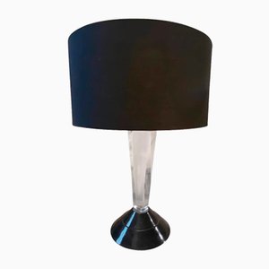 Lampe de Bureau en Verre Acrylique, Italie, 1980s