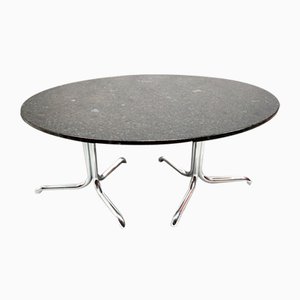 Mesa de comedor italiana vintage con hoja de mármol Star Galaxy