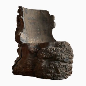 Silla Stump grande de madera nudosa, años 30