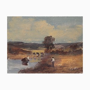 Antonio Leto, An der Brücke, Öl an Bord, 1890er