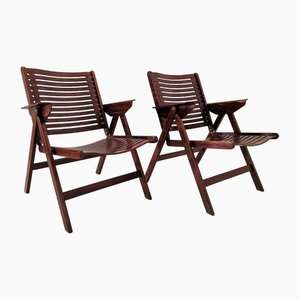 Rex Lounge Chairs in Mahogany by Niko Kralj for Stol Kamnik, 2000s, Set of 2