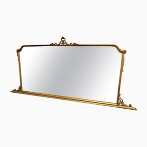 Large French Gilt Overmantel Mirror, 1880s