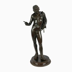 M. Amodio, Narcisse, finales de 1800, bronce grande