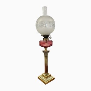 Viktorianische Öllampe aus Messing, 1880er