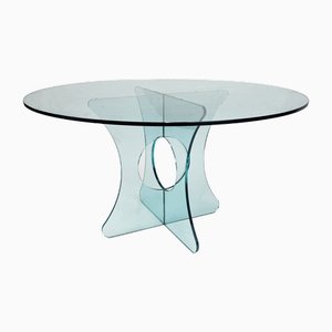 Postmodern Glass Dining Table, Italy, 1980s