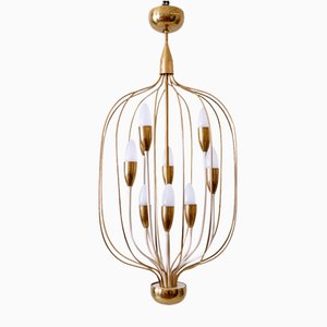 Lampada Mid-Century moderna a nove fiamme, Germania, anni '50