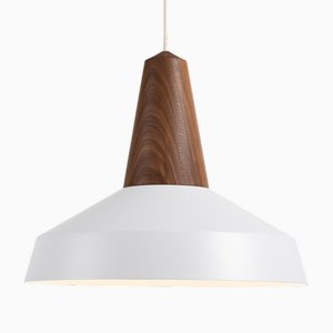 Eikon Cricus White Pendant Lamp in Walnut from Schneid Studio