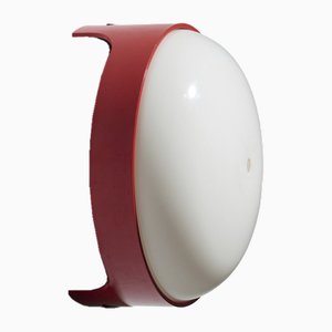 Red and White Noviglio Wall Lamp by Joe Colombo for Cartel, 1968