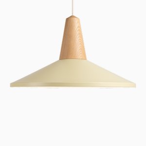 Eikon Shell Pendant Lamp in Wax and Oak from Schneid Studio