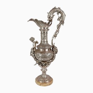Louis XVI Style Silver Ewer, 19th Century