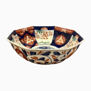 Sechseckige Japanische Imari Schale, 1900er