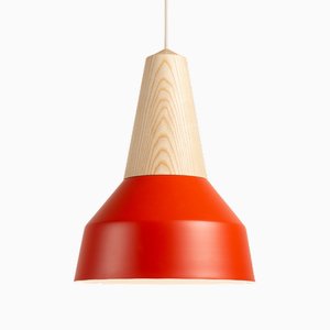 Eikon Basic Poppy Red Pendant Lamp in Ash from Schneid Studio