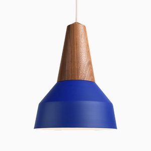 Eikon Basic True Blue Pendant Lamp in Walnut from Schneid Studio
