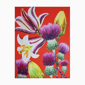 Kristine Luize Avotina, Flowers, 2017, Acrylic on Canvas