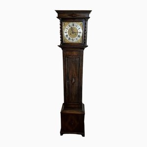 Oak Brass Face Grandmother Clock, 1920s