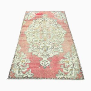 Tapis Oushak Vintage Rouge Pâle