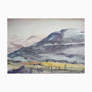 Herberts Mangolds, Hill, 1967, Watercolor on Paper