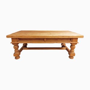 French Rustic Coffee Table in Oak, 1960s