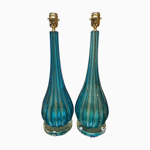 Murano Table Lamps by Toso, Set of 2