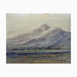 Herberts Mangolds, Landscape, 1964, Acquerello su carta