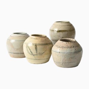 Antique Chinese Ceramic Jars, 1800s, Set of 4