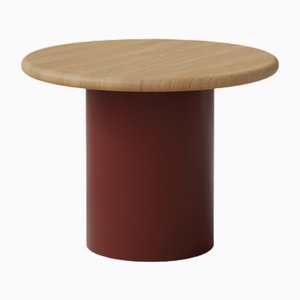 Raindrop 500 Table in Oak and Terracotta by Fred Rigby Studio