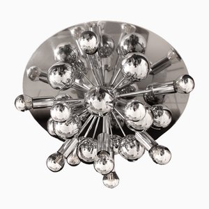 Mid-Century German Chrome Atomic Ceiling Lamp by Dorothee Becker for Cosack, 1970s