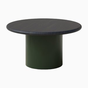 Table Raindrop 600 en Chêne Noir et Vert Mousse par Fred Rigby Studio