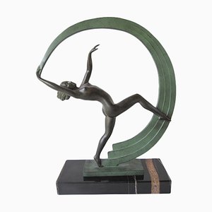 Art Deco Style Bacchanale Dancer Sculpture by Janle for Max Le Verrier, 2023