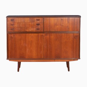 Dänisches Mid-Centry Highboard Sideboard aus Teak,1960er