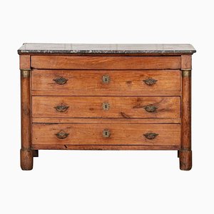 French Empire Marble and Fruitwood Commode, 1830