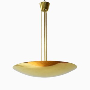 Large Mid-Century Brass Dome Ceiling Light by J.T. Kalmar, 1970s