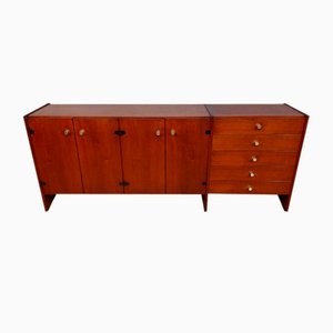 Italian Sideboard with Doors and Drawers in Teak, 1960s