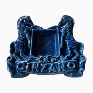 Cenicero Cinzano vintage azul