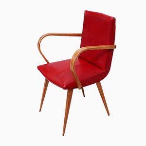 Buche Stuhl im Baumann Stil, 1950er